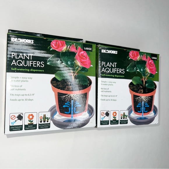2 SET OF (2) IDEAWORKS PLANT AQUIFERS SELF-WATERING DISPENSERS - Picture 5 of 7